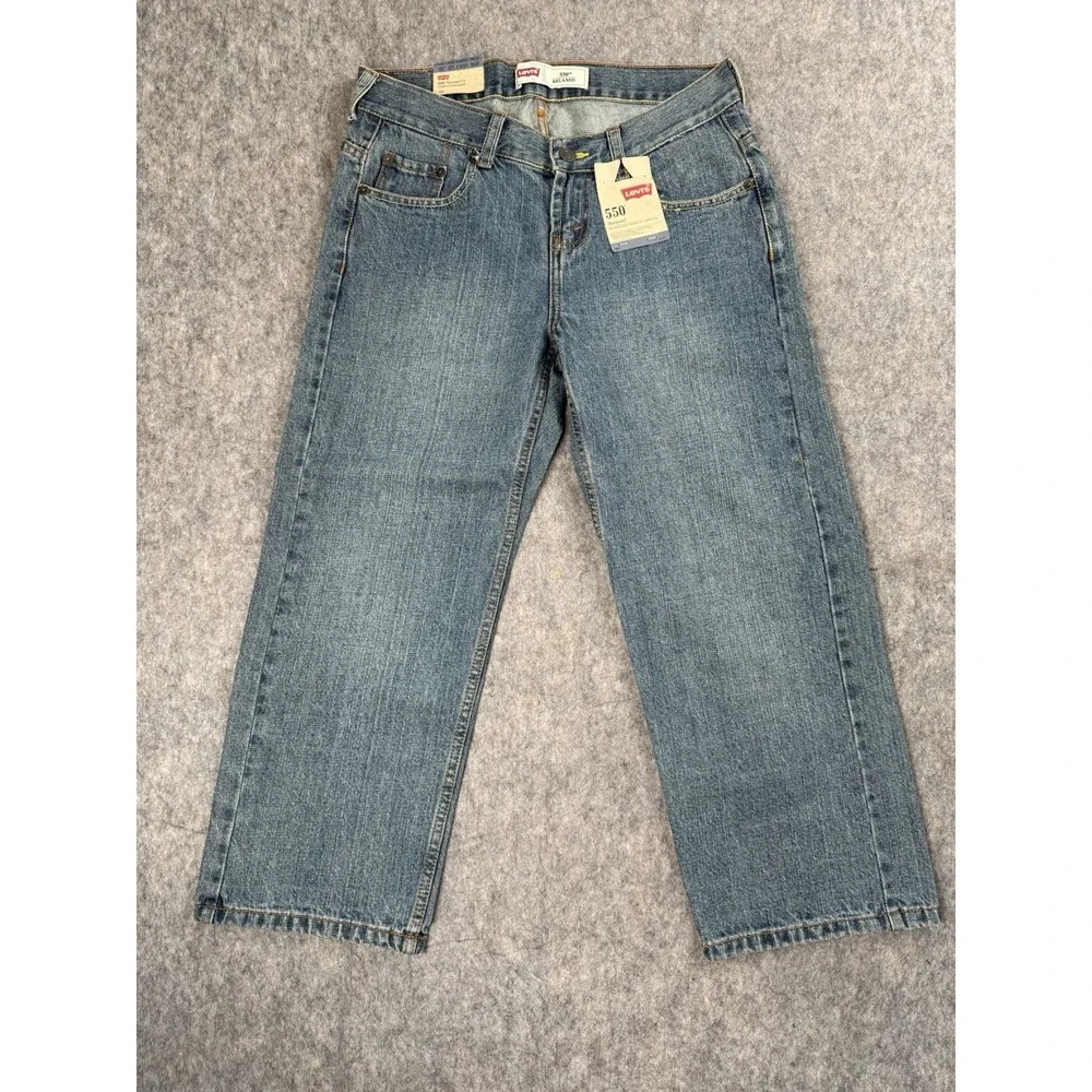 LEVIS 550 Size 8 Husky 28 X 23‎ Relaxed Fit Adjustable Waist Loose Thigh Tapered